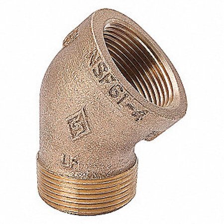 AMERICAN IMAGINATIONS 1.25 in. x 1.25 in. Brass 45 Street Elbow AI-35926